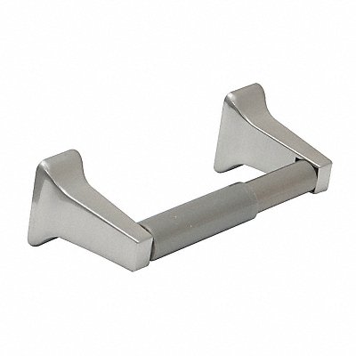 Horizontal Single Roll Double Post Toilet Paper Holder Silver