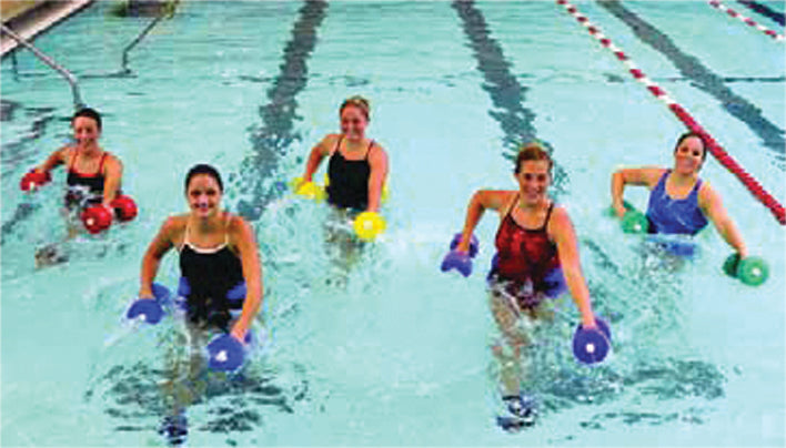CanDo deluxe aquatic exercise kit, (jogger belt, ankle cuffs, hand bars), small, red - FE-20-4200R