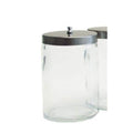 Graham Jar Sundry 7x4-1/4" Clear Flint Glass With Aluminum Cover Each - Field/Everest &Jennings - 3458EA