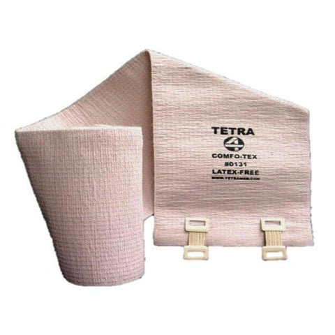 Tetra Medical Supply Bandage Comfo-Tex 6"x5yd Elastic _ Medium Weight Stretch Clips LF 12/BX - 0131-60