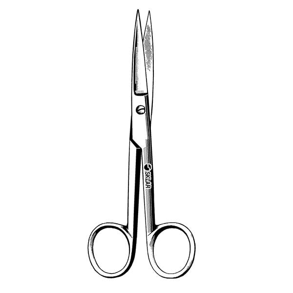 Sklar Instruments Scissors Operating 6-1/2" Sharp/Sharp Smooth Straight Stainless Steel Each - 13-1065