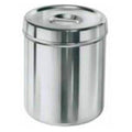 Polarware Jar Dressing 4-1/2x2-1/4" 0.28qt Slvr SS W/ Stainless Steel Cover Each - 0J