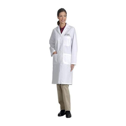 Fashion Seal Lab Coat Traditional Length 80% Polyester / 20% Cotton Womens White X-Large Each - 400-XL