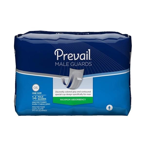 First Quality Products Guard Prevail Adult Male One Size Fits All 13" Light Gray 14x9/Ca - PV-811