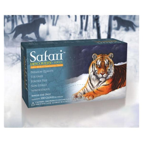Safari by Mexpo Gloves Exam Safari Powder-Free Latex Medium White 1000/Ca - SFR 86227-LTX-PF