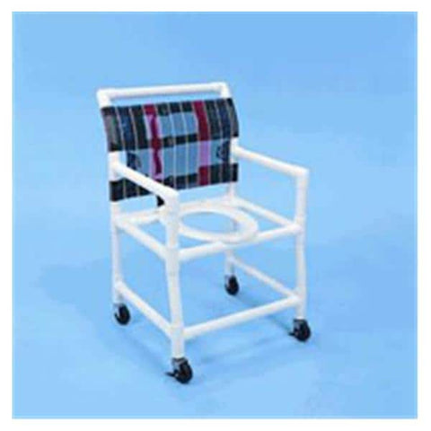 Healthline Medical Chair Shower/Commode Deluxe 350lb Capacity 25.5x25x38.5" Wide PVC Each - SC6013W