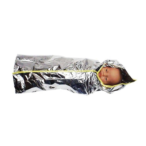 Morrison Medical Product Bunting Baby 17-1/2x30" Swaddler Foil Silver With Hood Each - 981