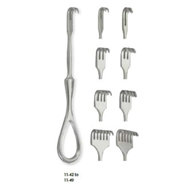 Miltex Retractor Volkman 4-1/2" Blunt 3 Prong Stainless Steel Each - Integra Miltex - 11-47