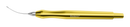 RUMEX Aspiration Handpiece for Bimanual Technique, Curved, 23 Ga, One Top Port 0.30 mm, Length 104 mm, Titanium Handle
