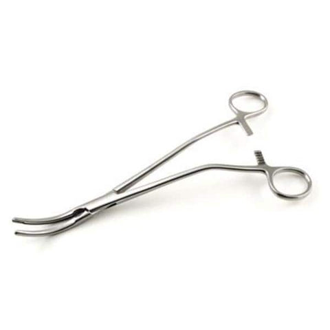Sklar Instruments Forcep Hysterectomy 9-1/2" 1x2 Fine Teeth Slight Curve Lngtdnl Grv/Serr SS Each - 90-2792