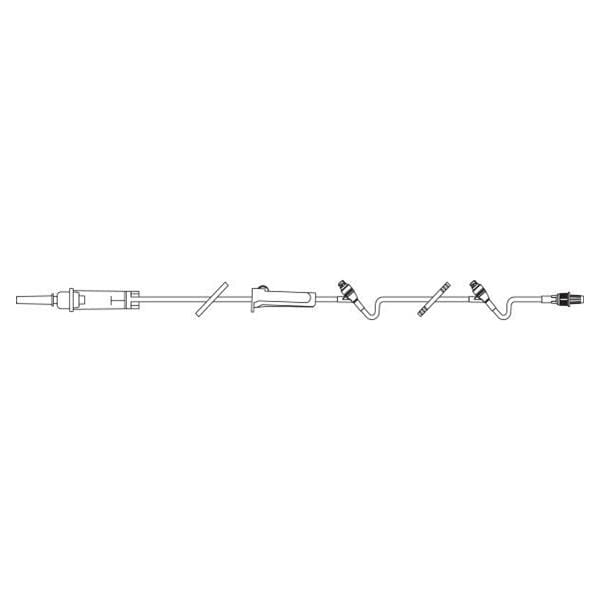 Baxter Healthcare IV Solution Set 10Drp M LL Adptr/Clr Primary Infusion 48/Ca - 2C8425