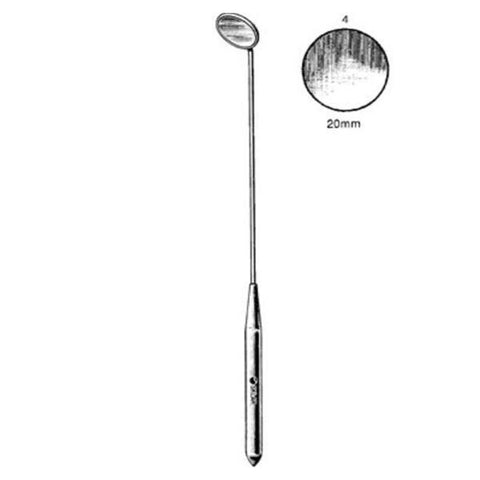 Sklar Instruments Laryngeal Mirror 20mm #4 Handle Chrome Plated Stainless Steel Each - 73-1194