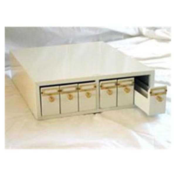 Phoenix Metal Products Microscope Slide Storage Cabinet Tan 5000 Position 18-3/4x15-3/4x5" Each - SS100-TAN