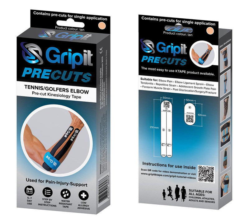 Gripit PRECUT- Golfers/ Tennis Elbow , Tan