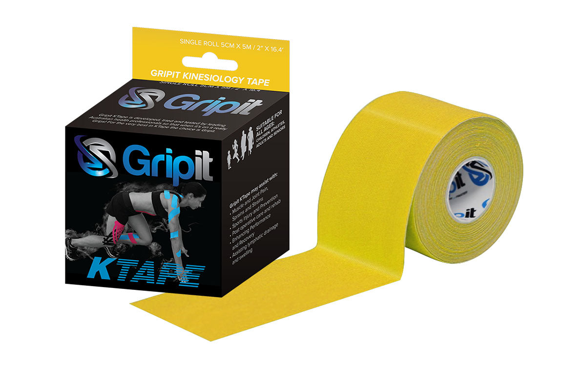 Gripit KTAPE, 2" x 5.5 yds, Yellow