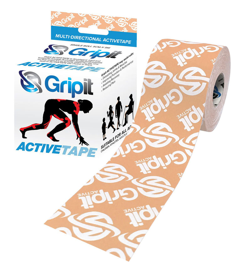 Gripit ACTIVETAPE, 2" x 5.5 yds, Tan with logo