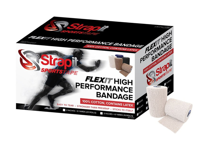 Flexit High Performance Bandage, 3 inch X 6 yard roll, case of 16 rolls, White