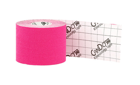 CanDo Kinesiology Tape, 2" x 16.5 ft, Pink, 1 Roll - FE-24-4853