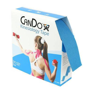 CanDo Kinesiology Tape, 2" x 103 ft, Blue, 1 Roll