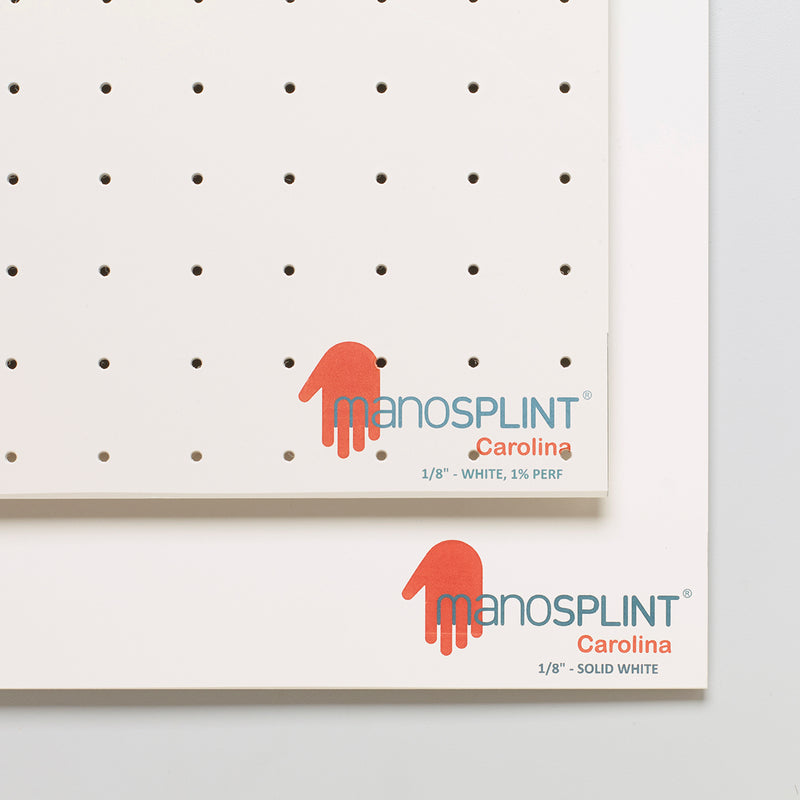 Manosplint Carolina 1/8" x 18" x 24" 1% Perf White, 1 sheet