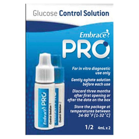 All Medicus Co., Ltd. Embrace Pro Blood Glucose Hi/Lo Control 2x4mL 1/Bx - ALL02AM0210