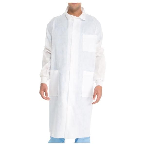 O & M Halyard Lab Coat Disposable 2X Large White 10/Ca - 10044