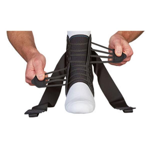 Medical Specialties Brace Stabilizer ASO Speed Lacer Ank Nylon BLat Black Sz Lg 13-14" Universal Each - 223615