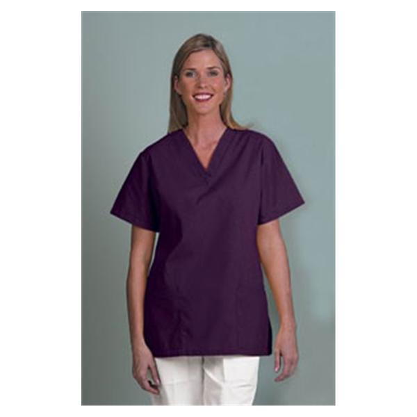 Fashion Seal Shirt Scrub Fashion Poplin Womens X-Small Eggplant Each - 7326-XS
