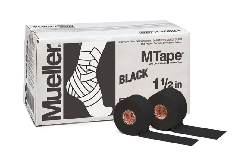 Mueller MTape, Black, 1.5" x 10 yd - 32 rolls - FE-25-1012