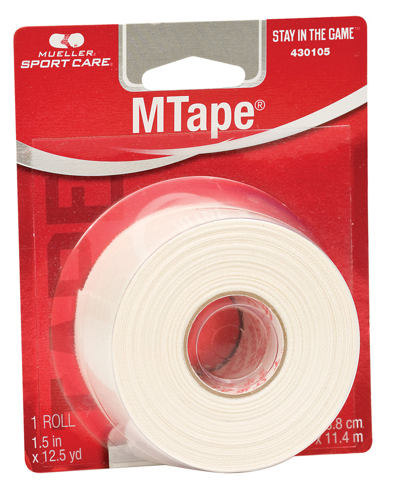 Mueller MTape, White, 1.5" x 12.5 yd - 12 rolls - FE-25-1023