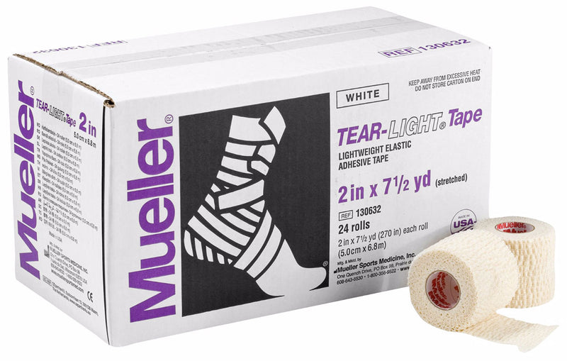 Mueller Tear-Light Tape, 2" x 7.5 yd - 24 rolls - FE-25-1054