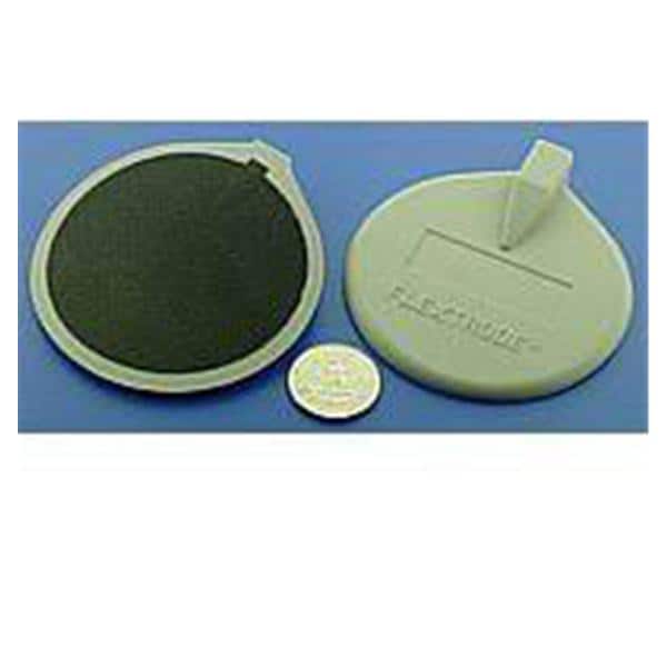 Amrex Electrotherapy Electrode Stimulating Flextrode 4" Banana Silicone Rubber Gray/Black Each - 02-F104