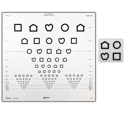LEA SYMBOLS® 15-LINE TRANSLUCENT ETDRS-STYLE DISTANCE CHARTS