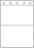 Omnimed Plastic Sheet For Top Opening Binders, 8 3/4" x 5" 2 Pocket (10 Pack)