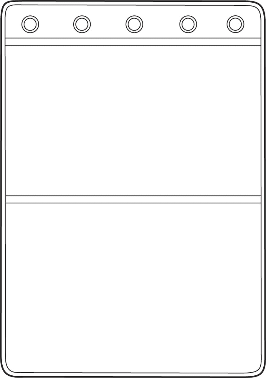 Omnimed Plastic Sheet For Top Opening Binders, 8 3/4" x 5" 2 Pocket (10 Pack)