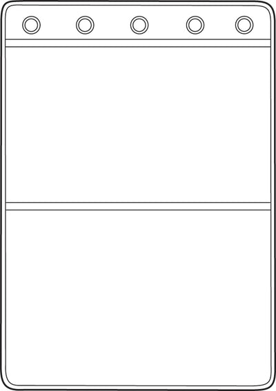 Omnimed Plastic Sheet For Top Opening Binders, 8 3/4" x 5" 2 Pocket (10 Pack)