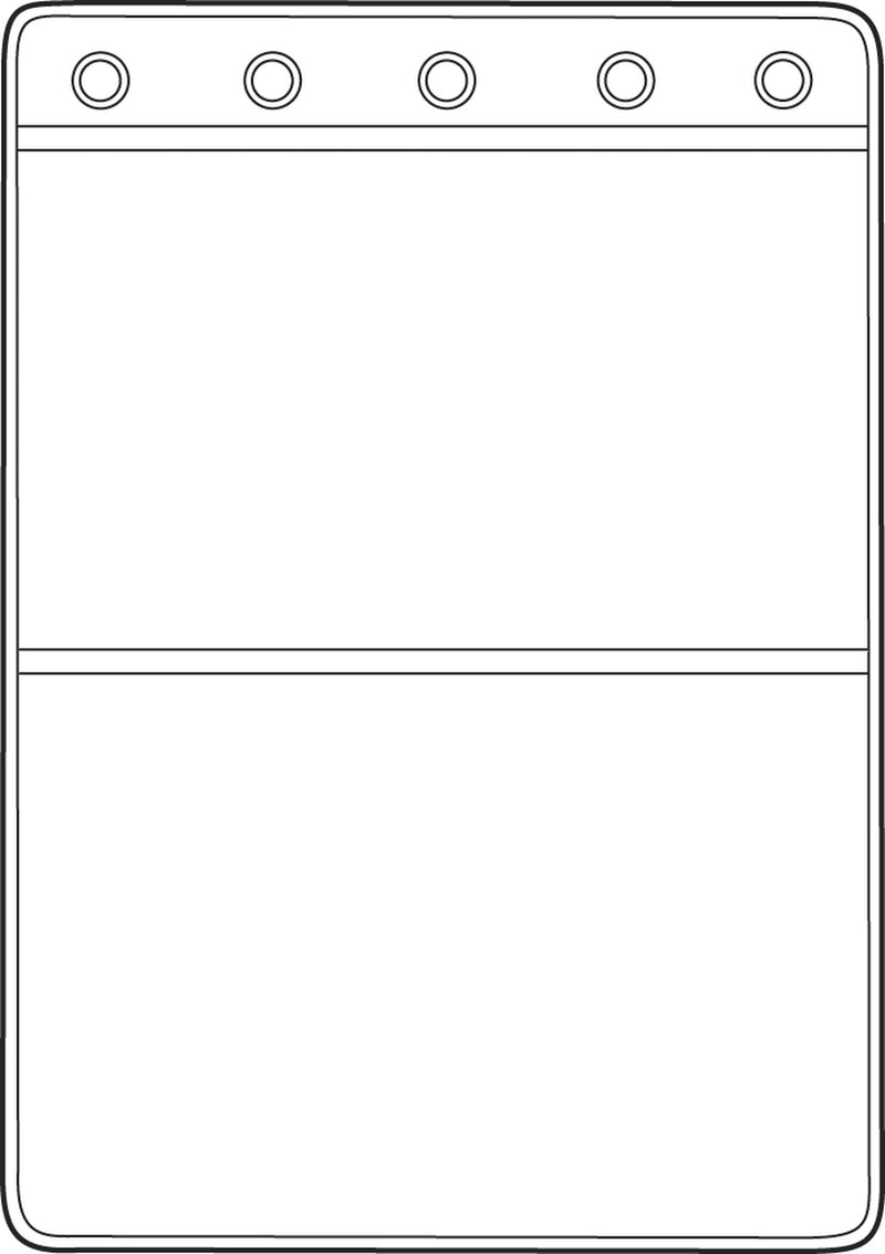Omnimed Plastic Sheet For Top Opening Binders, 8 3/4" x 5" 2 Pocket (10 Pack)