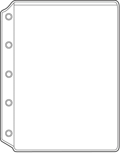 Omnimed 1 Pocket Plastic Sheet Protector Side Opening Binders, 8 3/4" x 11" (10 Pack)