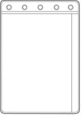 Omnimed 1 Pocket Side Open For Top Opening Binders, 8 1/4" x 11" Pocket (10 Pack)
