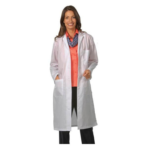 Fashion Seal Lab Coat 65% Polyester / 35% Cotton Womens White Large 41 in Each - 438-LARGE