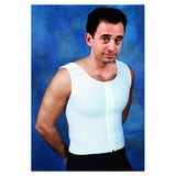 ES Medical Vest Compression Gynecomastia Men White Size Small Each - PP09S