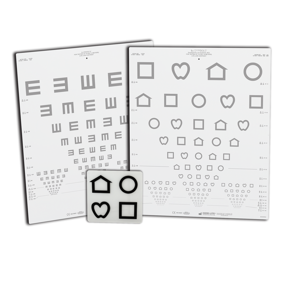 LEA SYMBOLS® & TUMBLING E LOW CONTRAST CHARTS SET