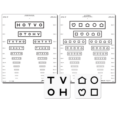 LEA SYMBOLS® & HOTV MASSACHUSETTS PEDIATRIC EYE CHART
