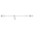 Icu Medical, Inc IV Extension Set Lifeshield 7 F LL/M Rtrctbl Spnlk Adptr Primary Infusion 50/Ca - 12657-28