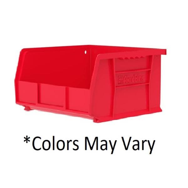 Akro Bin Storage AkroBins 10-7/8x11x5" Red Polymer With Label Holder 6/Case - Mils - 30235RED