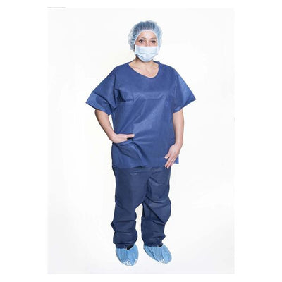Dukal Corporation Shirt Scrub Small Dark Blue Unisex 10/Bg, 5 BG/CA - 375S
