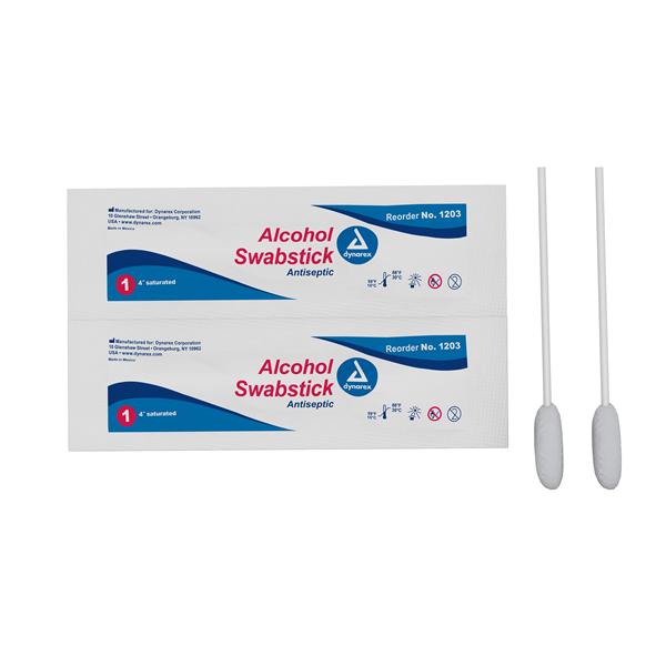Dynarex Corporation Swabstick Prep Isopropyl Alcohol 70% 1's 4" 50/Bx, 10 BX/CA - 1203