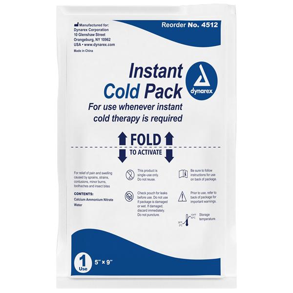 Dynarex Corporation Pack Cold Instant Disposable 5x9" Each, 24 Each/CA - 4512
