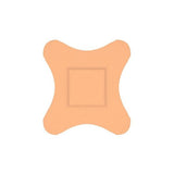 Dynarex Corporation Bandage Four Wing Fabric 3x3" Flexible Flesh LF 50/Bx, 24 BX/CA - 3620