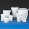 Globe Scientific Container, Multi-Purpose, PP, Economy Style, 32oz (960mL), Separate LDPE Snap Lid, White - GS-271032W